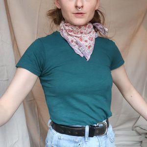 Teal V Neck Tee
